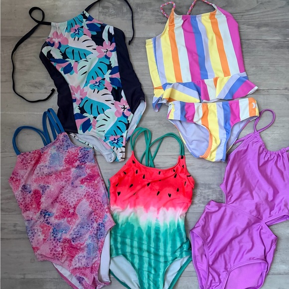 5 pack Swim suit Girls - Picture 1 of 5